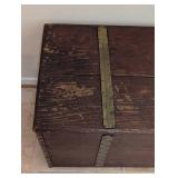 Vintage Rolling Wood Trunk