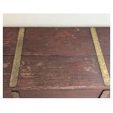 Vintage Rolling Wood Trunk