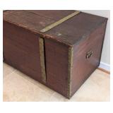 Vintage Rolling Wood Trunk
