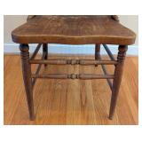 Vintage Pressed Back Oak Chair