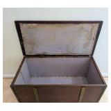 Vintage Rolling Wood Trunk