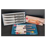 Wusthof Silverpoint Steak Knives and Sharpener