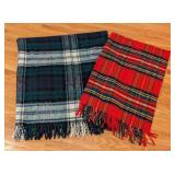 Vintage Wool Plaid Throw and Wrap Blankets