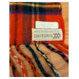 Vintage Wool Plaid Throw and Wrap Blankets