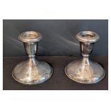 Vintage Empire Weighed Sterling Silver Candleholders