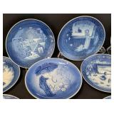 Large Variety of Vintage Blue and White Danish Plates