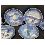 Large Variety of Vintage Blue and White Danish Plates