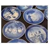 Large Variety of Vintage Blue and White Danish Plates