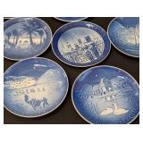 Large Variety of Vintage Blue and White Danish Plates