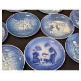 Large Variety of Vintage Blue and White Danish Plates