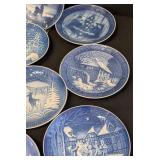 Large Variety of Vintage Blue and White Danish Plates