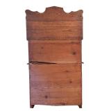 BR2 - Antique Victorian Oak Secretary Desk with Shelves, Drawers, and Cabinet