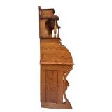BR2 - Antique Victorian Oak Secretary Desk with Shelves, Drawers, and Cabinet