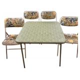 LLR - Folding Costco Table with 4 Samsonite Folding Chairs