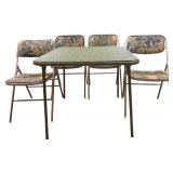 LLR - Folding Costco Table with 4 Samsonite Folding Chairs