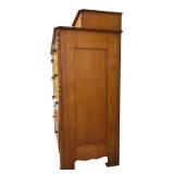 BR1 - Antique Wooden Dresser with Ornate Brass Pulls