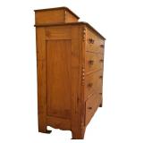 BR1 - Antique Wooden Dresser with Ornate Brass Pulls