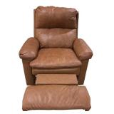 LLR - Lane Swivel Recliner Chair in Brown Leather