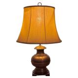 BR1 - Vintage Brass Table Lamp with Cream Shade