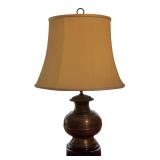 BR1 - Vintage Brass Table Lamp with Cream Shade