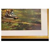 LLR - Framed Haystacks and Children Print by Homer Winslow