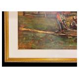 LLR - Framed Haystacks and Children Print by Homer Winslow