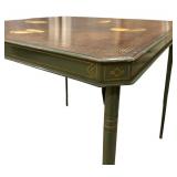 BR1 - Vintage Simmons Folding Metal Card Table with Wood Grain Top