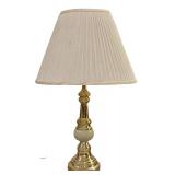 LLR - Vintage Gold and White Table Lamp