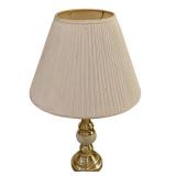 LLR - Vintage Gold and White Table Lamp