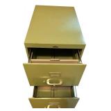 BR2 - Vintage Green All Steel 2-Drawer File Cabinet