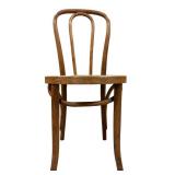 BR1 - Vintage Wooden Dining Chair with Curved Backrest