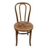 BR1 - Vintage Wooden Dining Chair with Curved Backrest