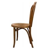 BR1 - Vintage Wooden Dining Chair with Curved Backrest