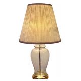LLR - Vintage Table Lamp with Clear Glass Body and Gold Base