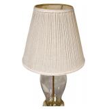 LLR - Vintage Table Lamp with Clear Glass Body and Gold Base