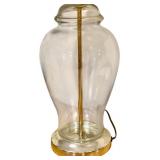 LLR - Vintage Table Lamp with Clear Glass Body and Gold Base