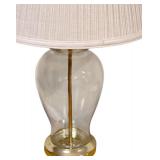 LLR - Vintage Table Lamp with Clear Glass Body and Gold Base