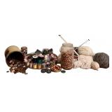 BR2 - Large Collection of Sewing Supplies with Yarn, Buttons, Thread, and Accessories