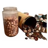 BR2 - Large Collection of Sewing Supplies with Yarn, Buttons, Thread, and Accessories