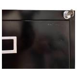 LO - Black Metal 4-Drawer Locking File Cabinet with Key