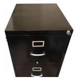 LO - Black Metal 4-Drawer Locking File Cabinet with Key