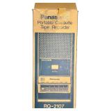 LO - Vintage Panasonic RQ-2107 Portable Cassette Tape Recorder with Box and Car Cord