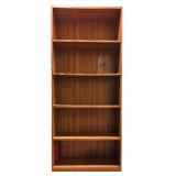 Vintage Wood Bookcase with 6 Shelves and Particle Back