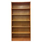 Vintage Wood Bookcase with 6 Shelves and Particle Back