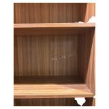 Vintage Wood Bookcase with 6 Shelves and Particle Back