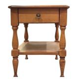 LLR - Vintage Wooden End Table with Drawer and Shelf