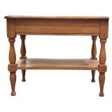 LLR - Vintage Wooden End Table with Drawer and Shelf