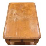 LLR - Vintage Wooden End Table with Drawer and Shelf