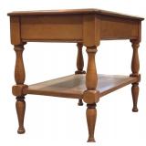 LLR - Vintage Wooden End Table with Drawer and Shelf