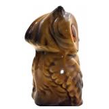 LLR - Group of 3 Figurines with Vintage Floral Tin, Porcelain Owl and Elephant, Wooden Mask